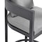 Armen Living Argiope Outdoor Patio 5-Piece Bar Table Set in Aluminum with Gray Cushions 840254333178 - alternate 8